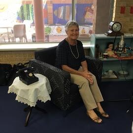 Christine Curry at her oral history interview at the Blink Photographic Awards 2016