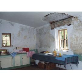 Ceiling restoration underway at Bestry Cottage