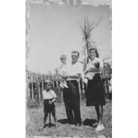 Five family members at the De Cinque market garden in Balcatta
