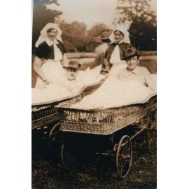 Benjamin Thomas Branch recovering in the garden of a military hospital in England