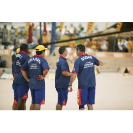 English Beach Cricket team members at the competition at Scarborough Beach in 2007