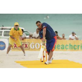 England batting at the beach cricket competition at Scarborough Beach in 2007