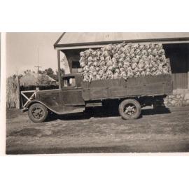 Arbuckle truck loaded with cauliflower