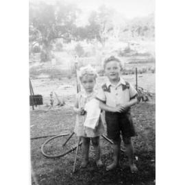 Allan Maddox with sister at family's Balga property