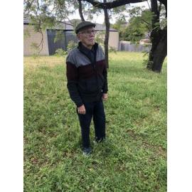 Allan Maddox in the park that was once part of the family property