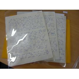 Hand written memoire of Jim Flanigan
