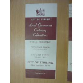Local Government Centenary Celebration official program 