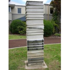 Edith Cowan Reserve history book tower with INE2160 Systems Analysis II book