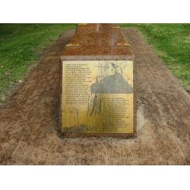 Detail of Edith Cowan Reserve Cafeteria plinth