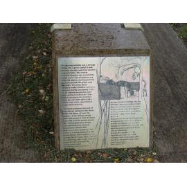 Detail of Edith Cowan Reserve Learning Support plinth