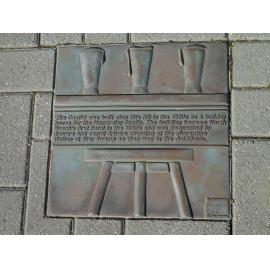 Heritage site marker for the Castle Hotel