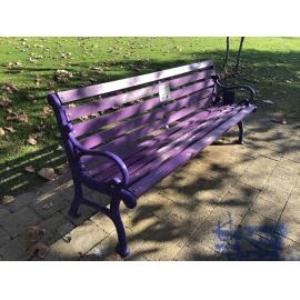 Domestic violence purple bench plaque