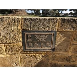 City of Stirling War Memorial plaque dedicated to those who served in HMA ships attached to the FESR (Far East Strategic Reserve) in South East Asia