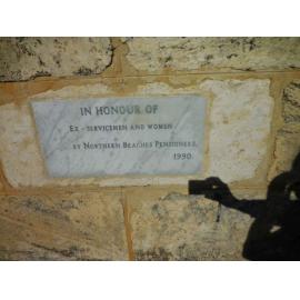 North Beach war memorial plaque 