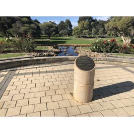 Stirling Civic Gardens official opening plaque