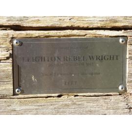 Leighton Rebel Wright memorial plaque