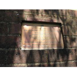 Elizabeth Dawn Threnoworth memorial tree and plaque on plinth