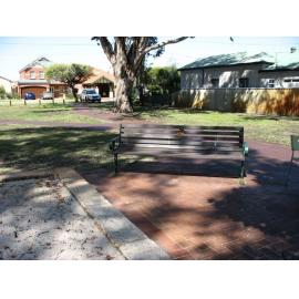 John Young memorial bench plaque