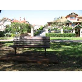 Vernon and Ella Dawe memorial bench plaque