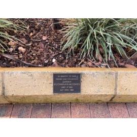 Memorial plaque for Sarah Buchanan-Hughes 