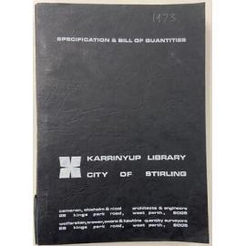Specification & Bill of Quantities: Karrinyup Library: City of Stirling