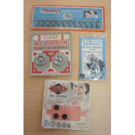 Snap fasteners and hooks and eyes