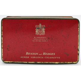 Benson and Hedges cigarette tin