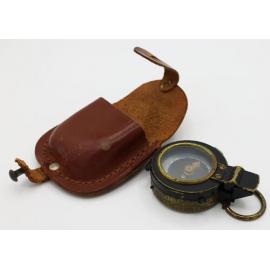 Compass and leather pouch