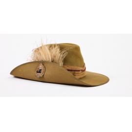 Slouch hat with emu feather plume and 10th Light Horse Regiment badge