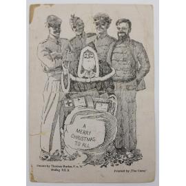 World War Two Christmas postcard from a prisoner held in Stalag VIII B